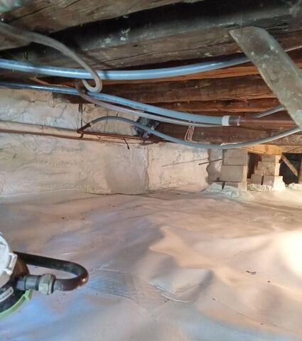 Insulating & Encapsulating a Crawl Space in Saco, Maine - After Photo