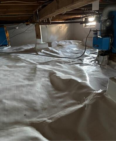 Encapsulation of Damp Crawl Space in Southport, Maine - After Photo