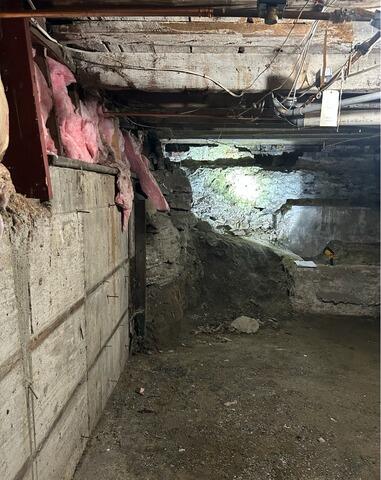Bangor, Maine Foundation Wall Repair - Before Photo