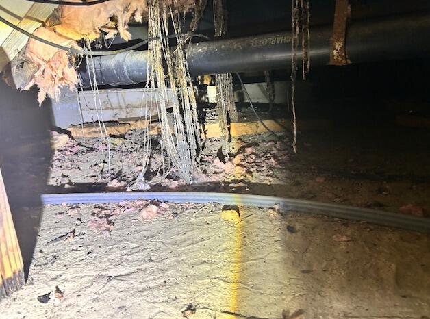 Vapor Barrier Installation in Arrowsic, Maine - Before Photo