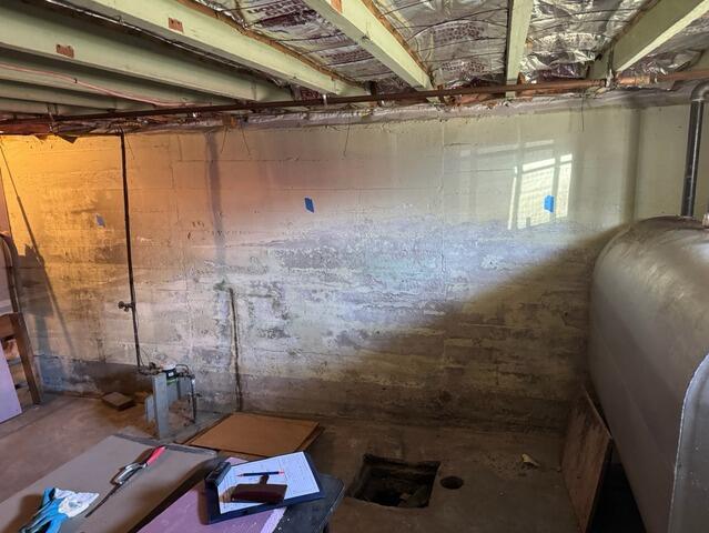 Foundation Wall Repair in Biddeford, Maine - Before Photo