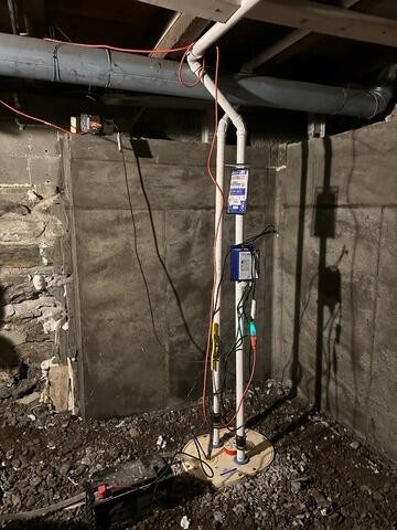 Foundation Wall Repair & Sump Installation in Brooks, Maine - After Photo