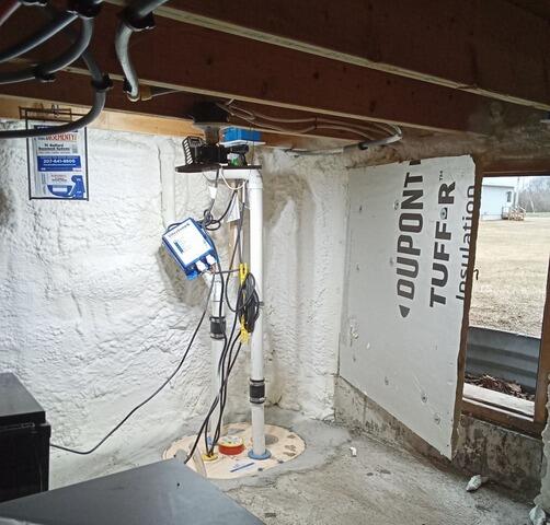 Replacing Old Failing Sump Pump in Wells, Maine - After Photo