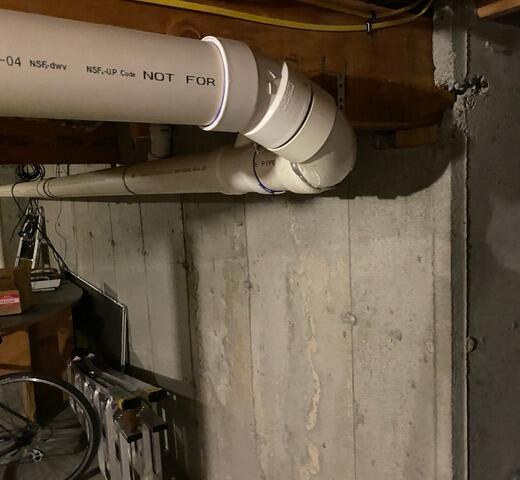 Installing Support Posts in Saco, Maine - Before Photo