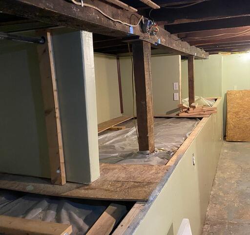 Sagging Floor Repair in Portland, Maine - Before Photo