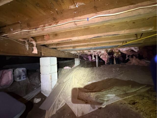 Dirt Floor Crawl Space Encapsulation in Kittery, Maine - Before Photo