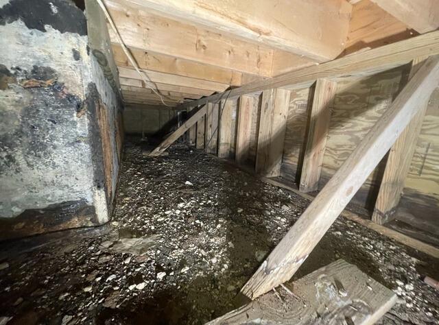 Crawl Space Insulation in Peaks Island, Maine - Before Photo