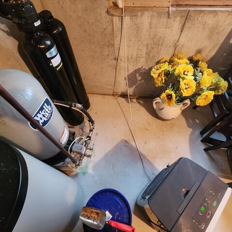 Musty Wet Basement Repair in Harpswell, Maine - Before Photo