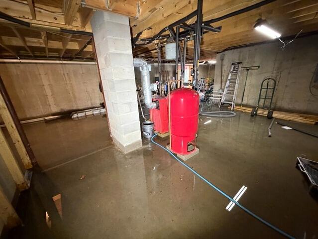 Basement Waterproofing Flooded Seasonal Home in Waldoboro, Maine - Before Photo