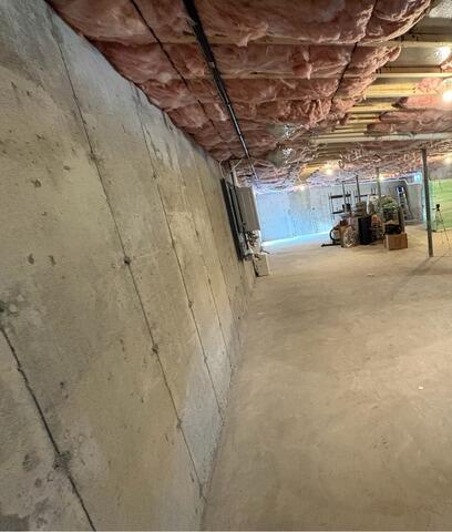 Installing WaterGuard Drainage System in Rochester, NH - Before Photo