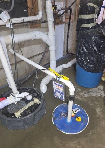 Sump Pump Installation in Castine, Maine - After Photo