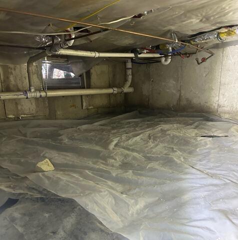 Dirt Crawl Space Encapsulation in Lincoln, Maine - Before Photo