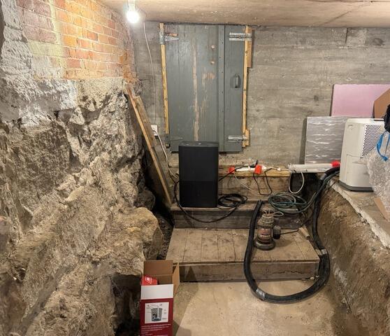 Sump Pump Installation in Bath, Maine - Before Photo