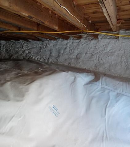 Encapsulating Dirt Crawl Space in Kittery, Maine