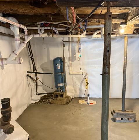 Basement Waterproofing Project in New Sharon, Maine - After Photo