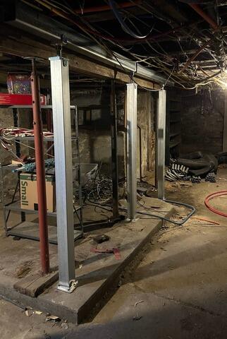 New Supports to Replace Lally Columns in Mechanic Falls, Maine - After Photo