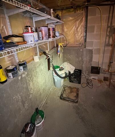 New Sump Pump Installation in Windham, Maine - Before Photo