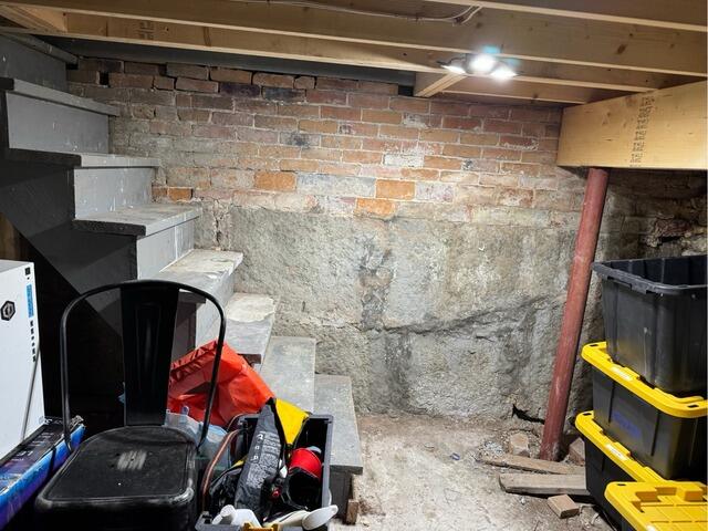 Insulating Basement Walls in Saco, Maine - Before Photo