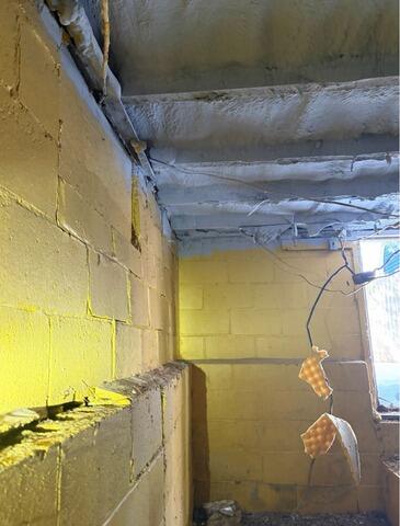 Shifting Cinder Block Foundation Wall Repair in Portland, Maine - Before Photo