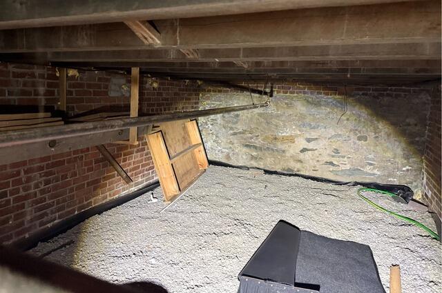 Crawl Space Encapsulation in South Portland, Maine - Before Photo