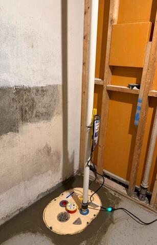 Sump Pump Installation in Falmouth, Maine - After Photo