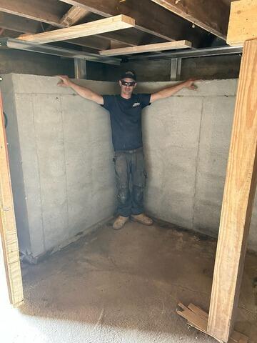Cracked Foundation Wall Repair in Thorndike, Maine - After Photo