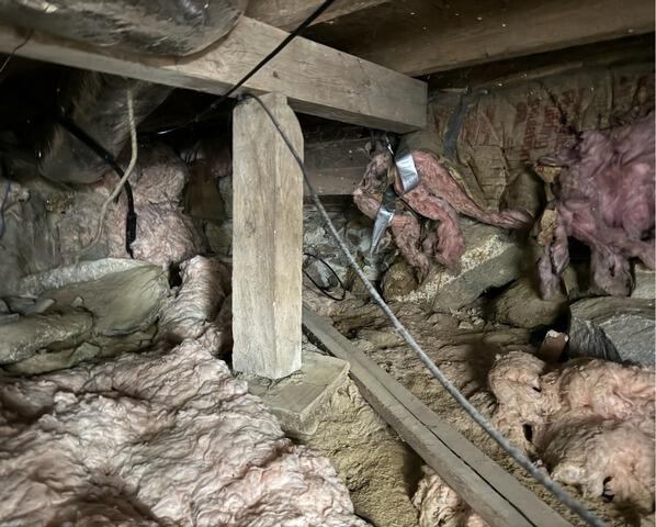 Musty Crawl Space Repair in Alton Bay, NH - Before Photo