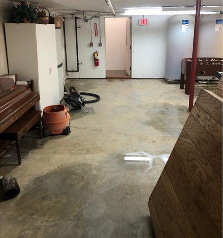 Waterproofing a Church Basement in Athens, Maine - Before Photo