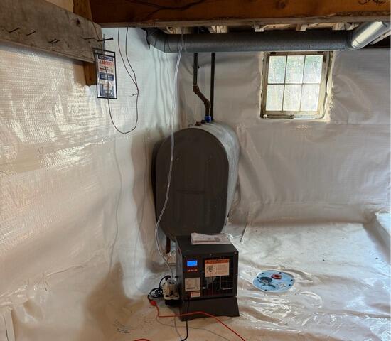 Crawl Space Encapsulation in Brooksville, Maine - After Photo