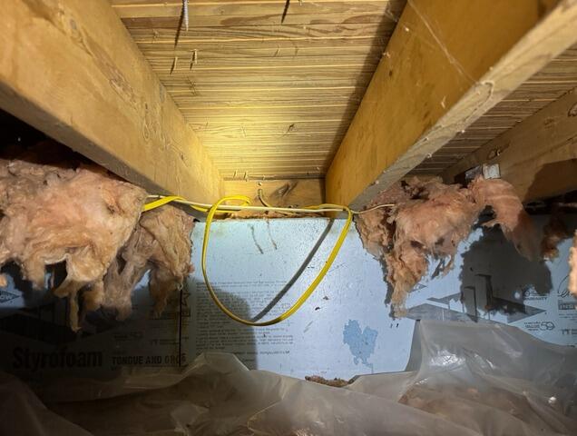 Crawl Space Vapor Barrier Installation in Wells, Maine - Before Photo