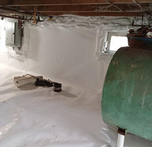 Waterproofing Wet Crawl Space in West Bath, Maine - After Photo