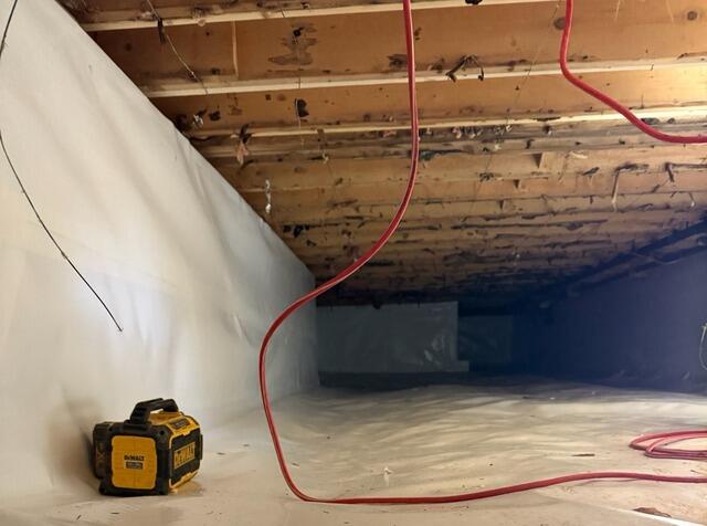 Flooded Crawl Space Encapsulation in Wells, Maine - After Photo