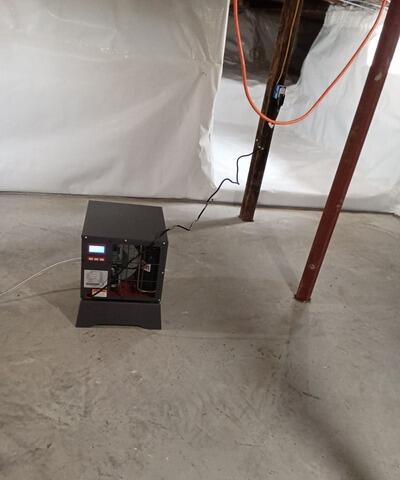 Waterproofing Wet Basement in Waldoboro, Maine - After Photo