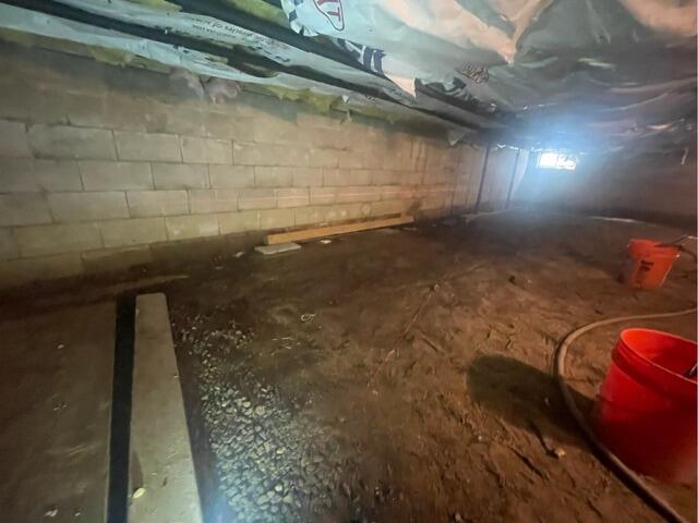 Crawl Space Encapsulation in Center Ossipee, NH - Before Photo