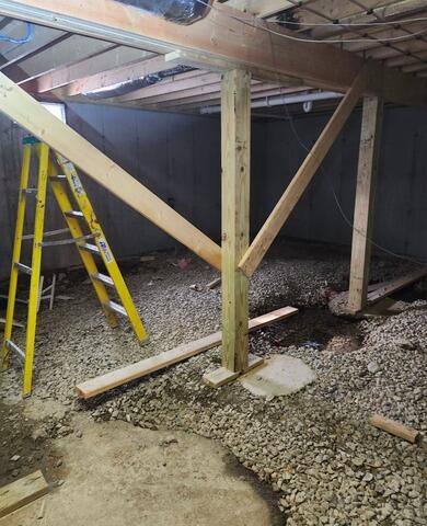 Basement Concrete Flooring Installation in Alton, NH - Before Photo