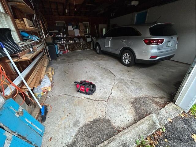 New Concrete Floor in Buxton, Maine Garage - Before Photo