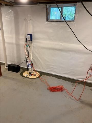 Interior Basement Drainage Installed in Dover, NH - After Photo