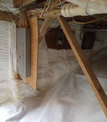 Waterproofing Oxford, Maine Crawl Space - After Photo