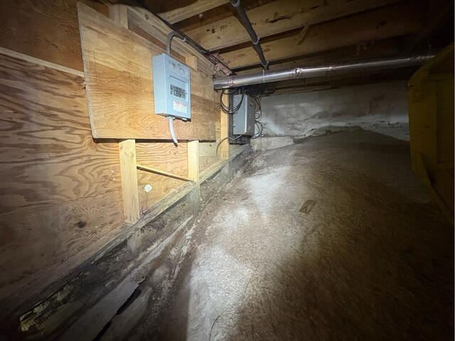 Waterproofing Oxford, Maine Crawl Space - Before Photo