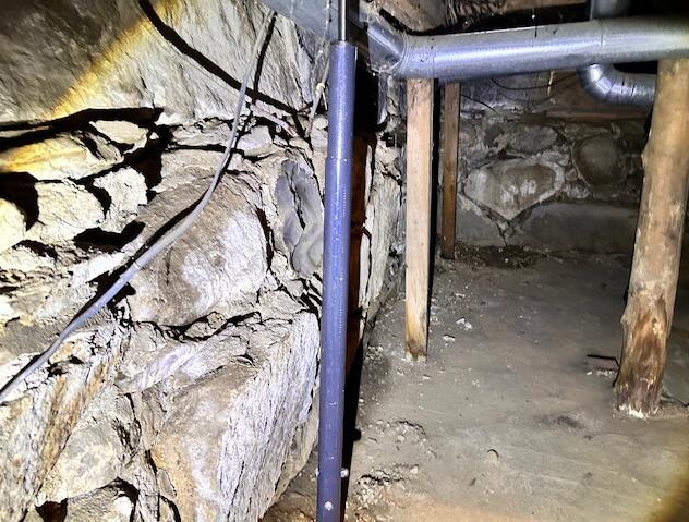 Foundation Wall Repair in Vassalboro, Maine - Before Photo