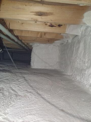 Crawl Space Insulation Project in Auburn, Maine - After Photo