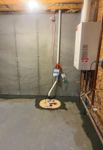 Augusta, Maine Basement Waterproofing Installation - After Photo