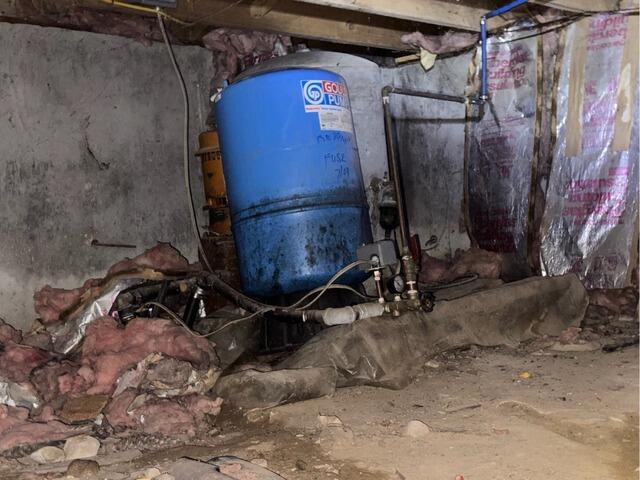 Crawl Space Encapsulation in Readfield, Maine - Before Photo