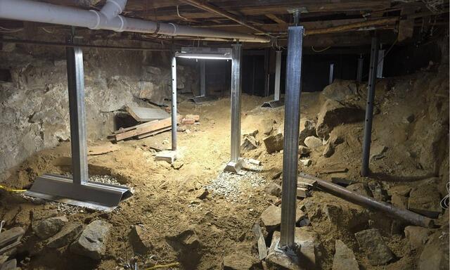 New Crawl Space Support Posts in Randolph, Maine - After Photo