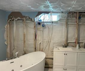 Dr. Energy Saver Insulates Finished Farmingdale Basement