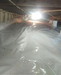 Wet Lakefront Crawlspace Fixed with CleanSpace on Little Sebago