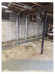 Repairing Bowing Foundation Wall with PowerBrace in Lincoln, ME