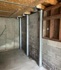 Bowing Foundation Wall Needs PowerBraces in Sangerville, ME