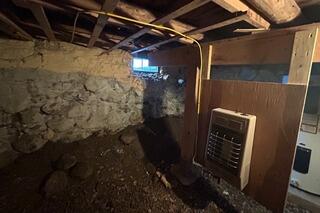 Installing Support Posts in Warren, Maine Crawl Space