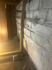Repairing Bowing Foundation Wall in Madison, Maine